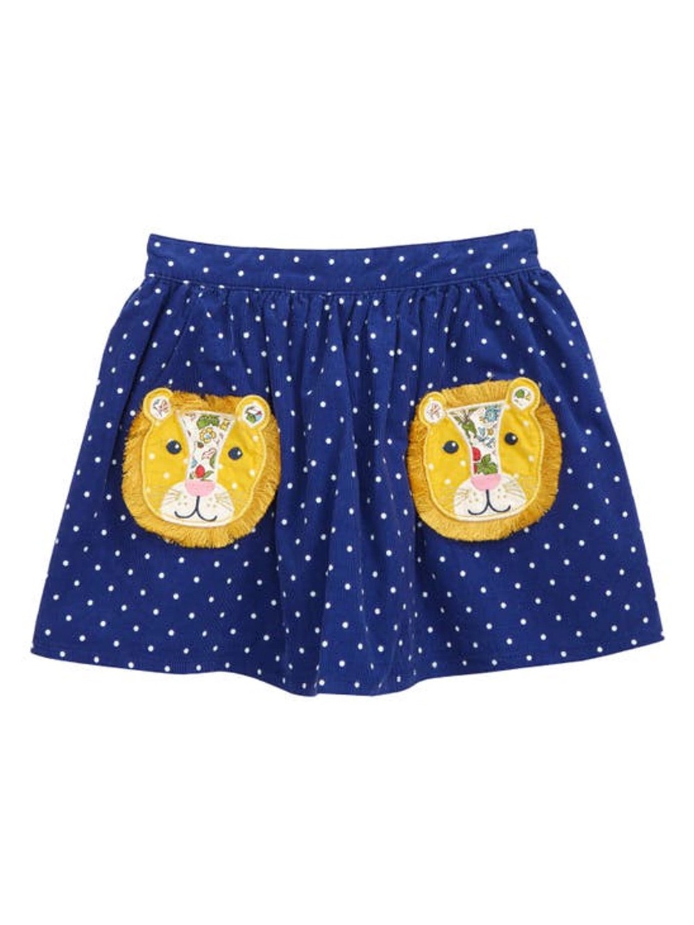 MINI BODEN 7/8
Kids' Guinea Pig or lion Appliquรฉ Skirt In Starboard Blue Lion
